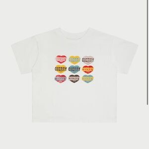 Cherry Los Angeles Lovers Boxy Baby Tee Size Large